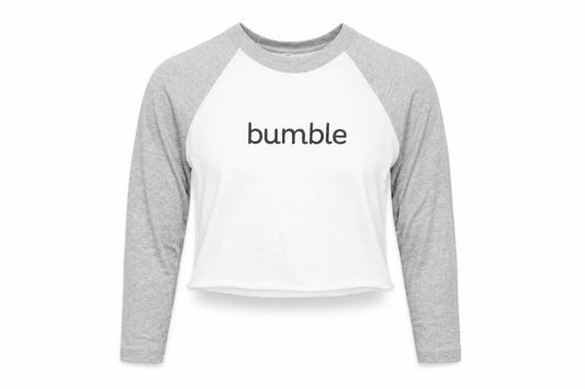 American Apparel Womens White Colourblock Cotton Cropped T-Shirt Size XS Round Neck - Bumble Size XS-S
