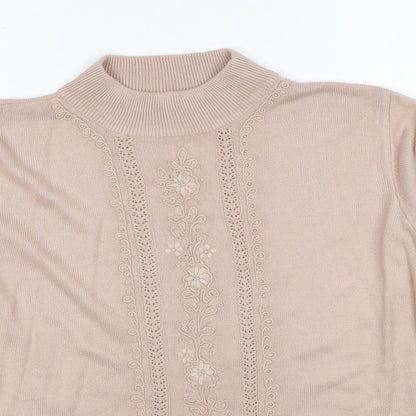 Womens UK Size M Fay Louise Beige Pullover Jumper