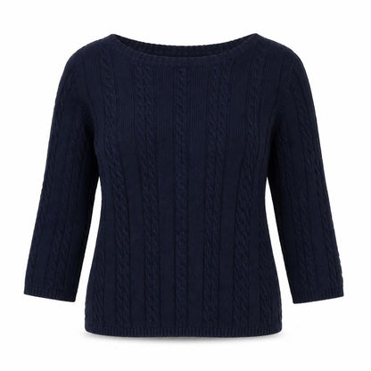 Womens UK Size L Joie de Vivre Blue Pullover Jumper
