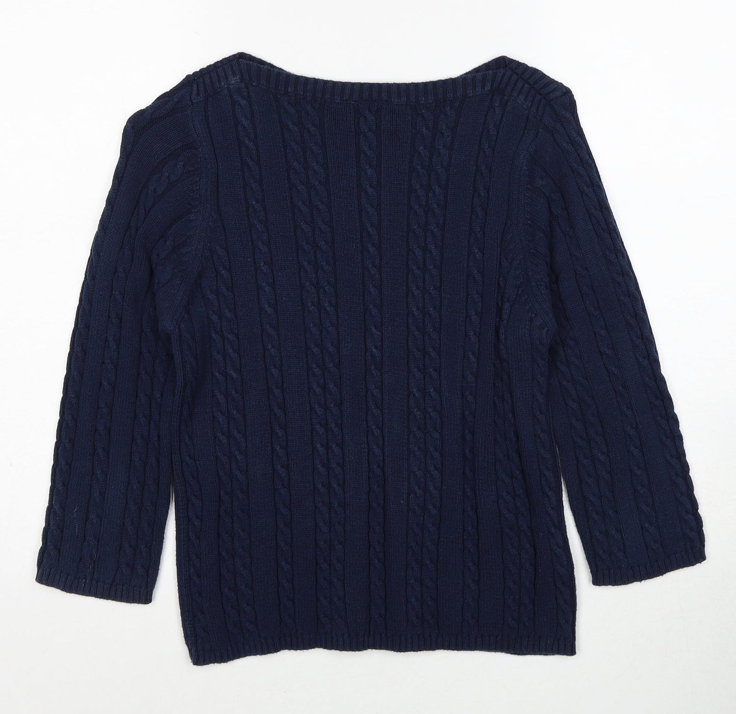 Womens UK Size L Joie de Vivre Blue Pullover Jumper