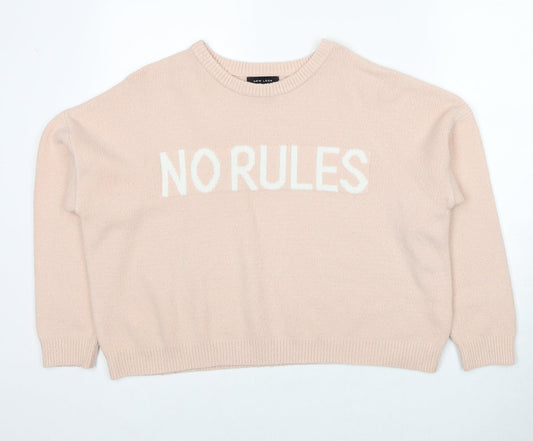 Womens UK Size L New Look Pink Pullover Jumper