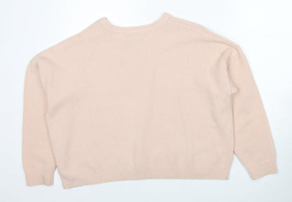 Womens UK Size L New Look Pink Pullover Jumper