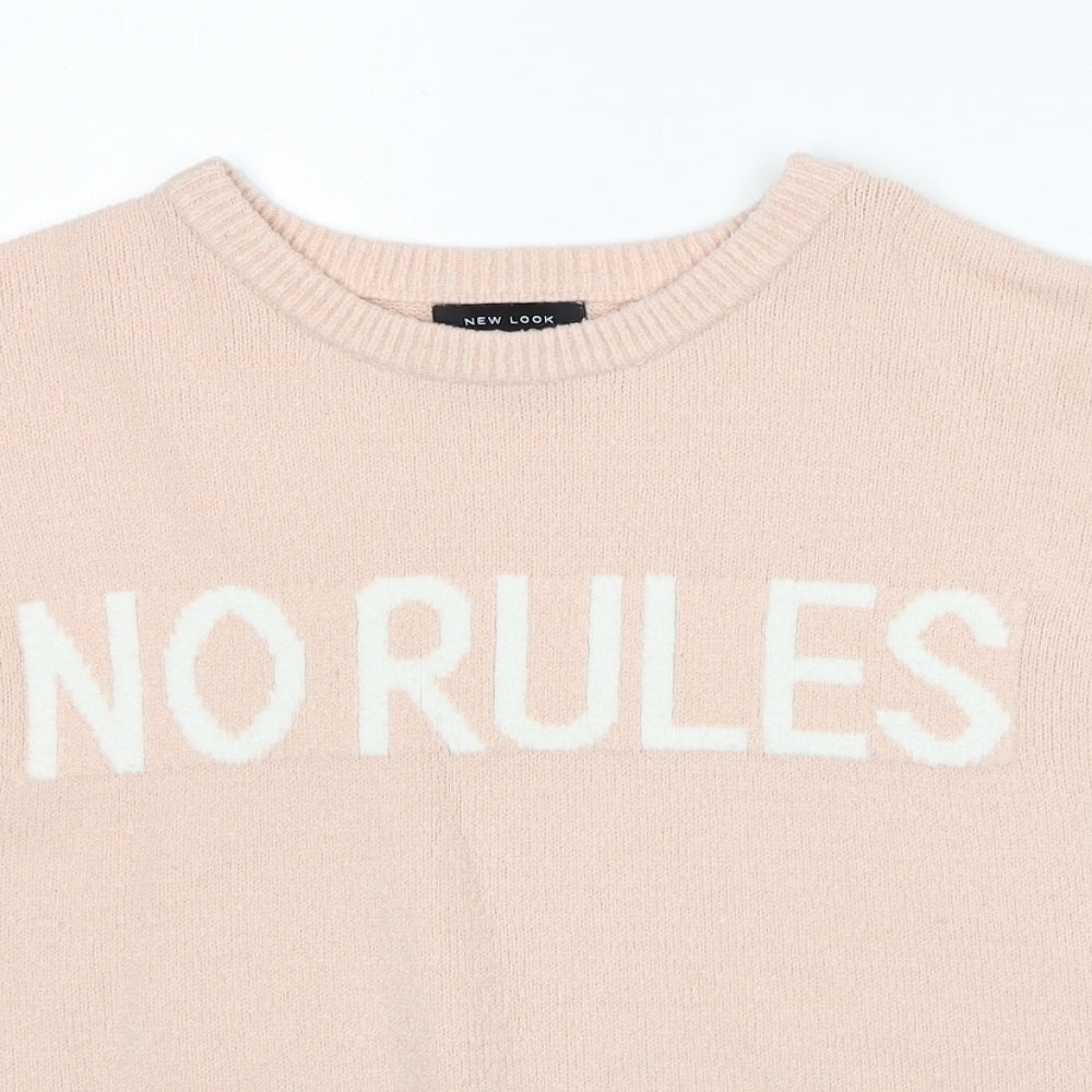 Womens UK Size L New Look Pink Pullover Jumper
