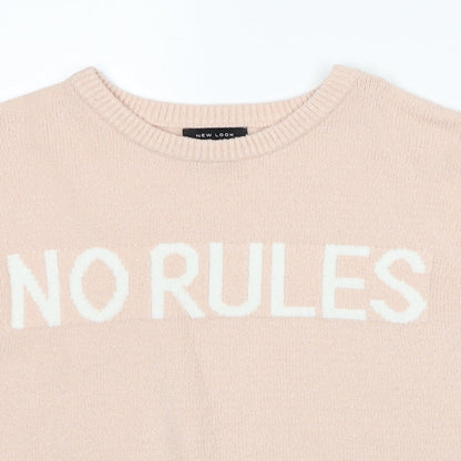 Womens UK Size L New Look Pink Pullover Jumper