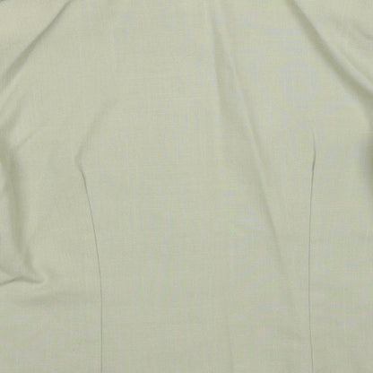 LS Collection Womens Green Polyester Basic Button-Up Size 12 V-Neck