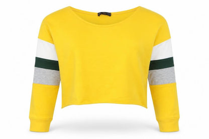 Missguided Womens Yellow Cotton Pullover Sweatshirt Size 8 Pullover