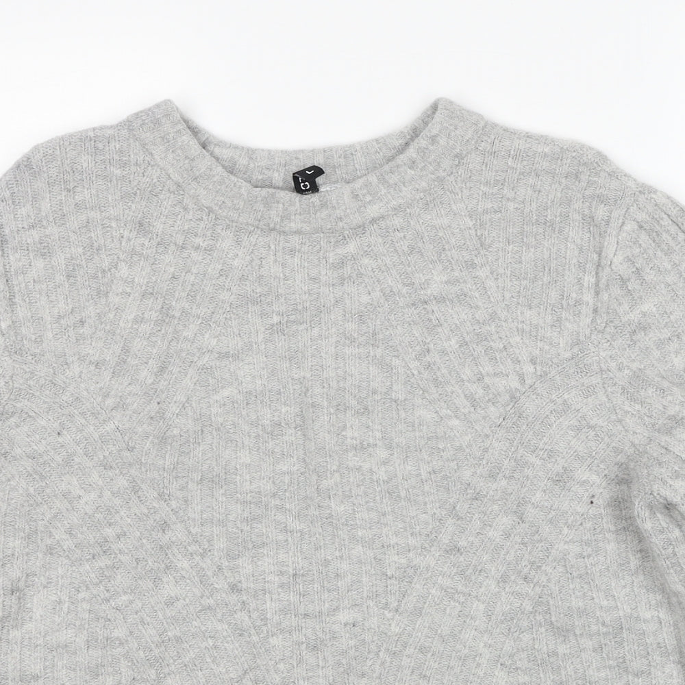 Womens UK Size L Divided by H&M Grey Pullover Jumper