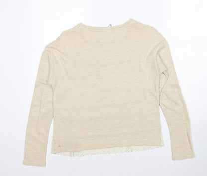 Womens UK Size XS Stradivarius Beige Pullover Jumper