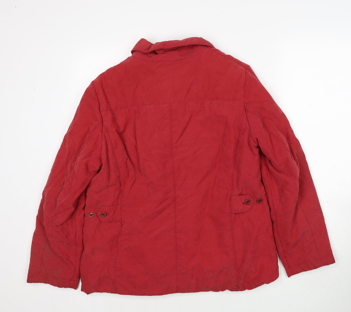 E-vie Womens Red Jacket Size 14 Button