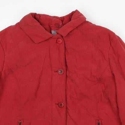 E-vie Womens Red Jacket Size 14 Button