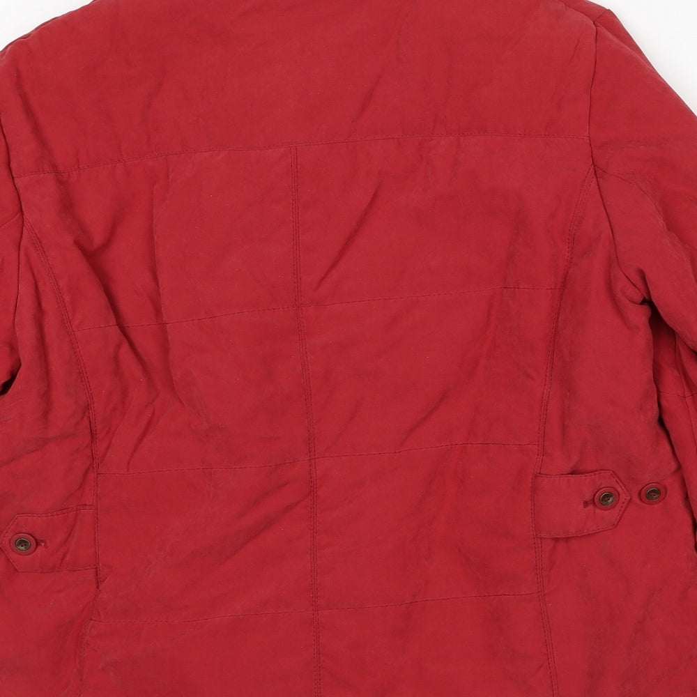 E-vie Womens Red Jacket Size 14 Button