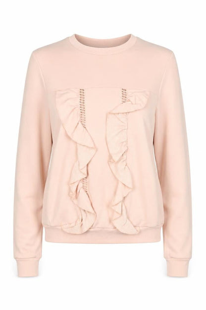 Lost Ink Womens Pink Cotton Pullover Sweatshirt Size 8 Pullover
