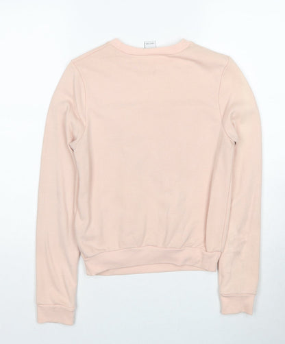 Lost Ink Womens Pink Cotton Pullover Sweatshirt Size 8 Pullover