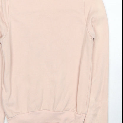 Lost Ink Womens Pink Cotton Pullover Sweatshirt Size 8 Pullover