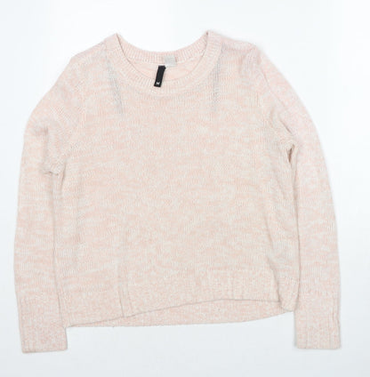 Womens UK Size M Divided by H&M Pink Pullover Jumper