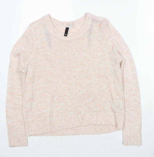 Womens UK Size M Divided by H&M Pink Pullover Jumper