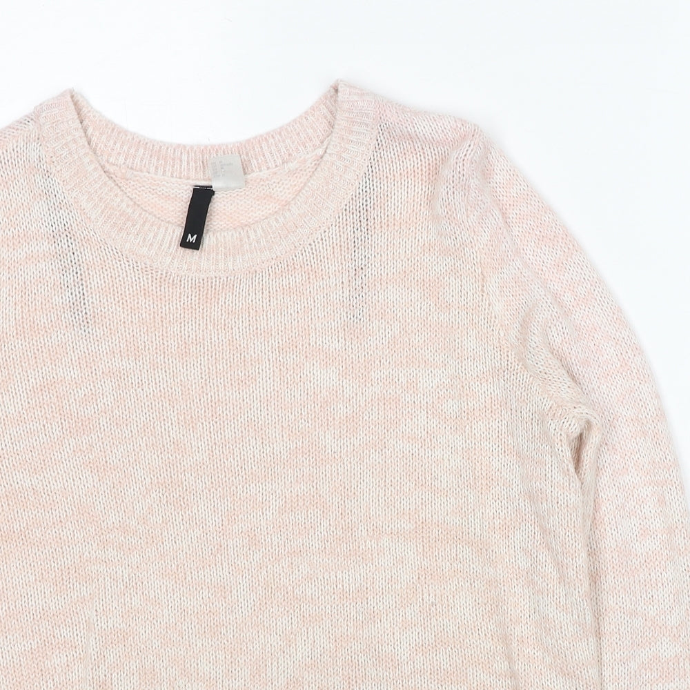 Womens UK Size M Divided by H&M Pink Pullover Jumper