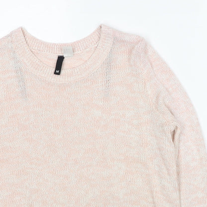 Womens UK Size M Divided by H&M Pink Pullover Jumper