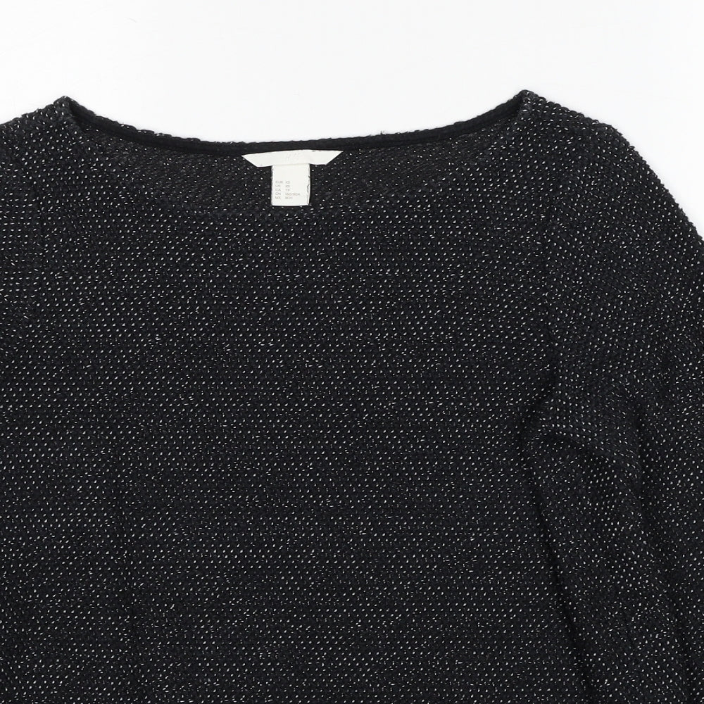 Womens UK Size XS Marks and Spencer Black Pullover Jumper