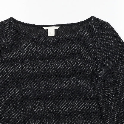 Womens UK Size XS Marks and Spencer Black Pullover Jumper