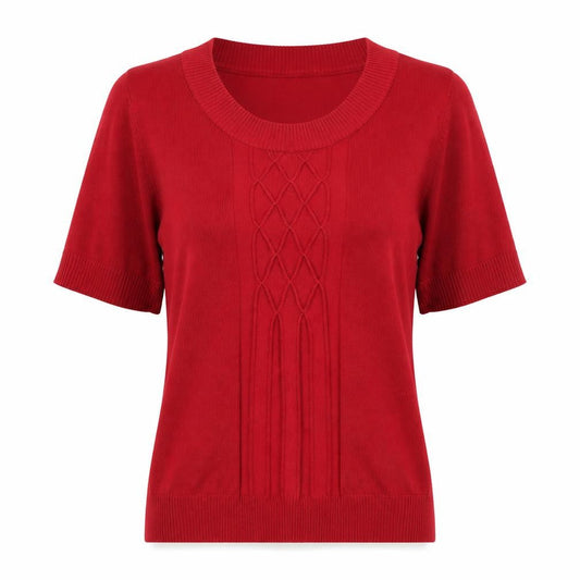 Womens UK Size M Preworn Red Basic T-Shirt