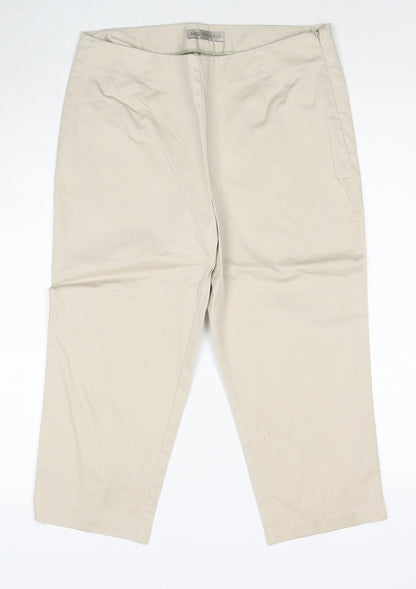 Womens UK Size 12 Marks and Spencer Regular Fit  Beige Trousers