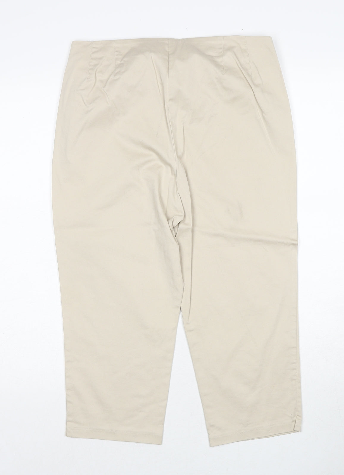 Womens UK Size 12 Marks and Spencer Regular Fit  Beige Trousers