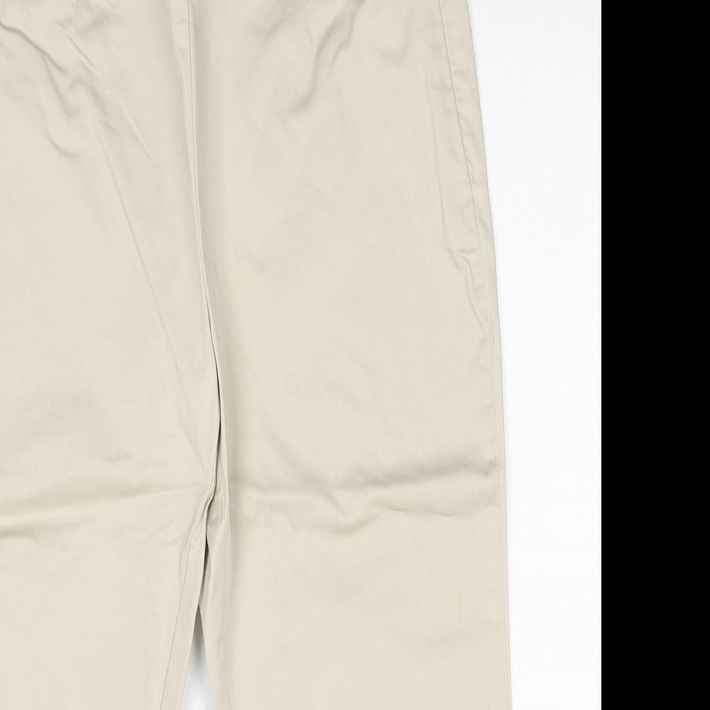 Womens UK Size 12 Marks and Spencer Regular Fit  Beige Trousers