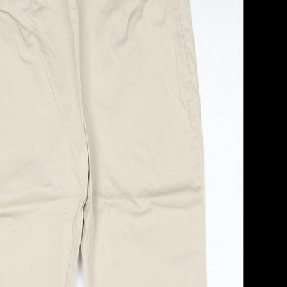 Womens UK Size 12 Marks and Spencer Regular Fit  Beige Trousers