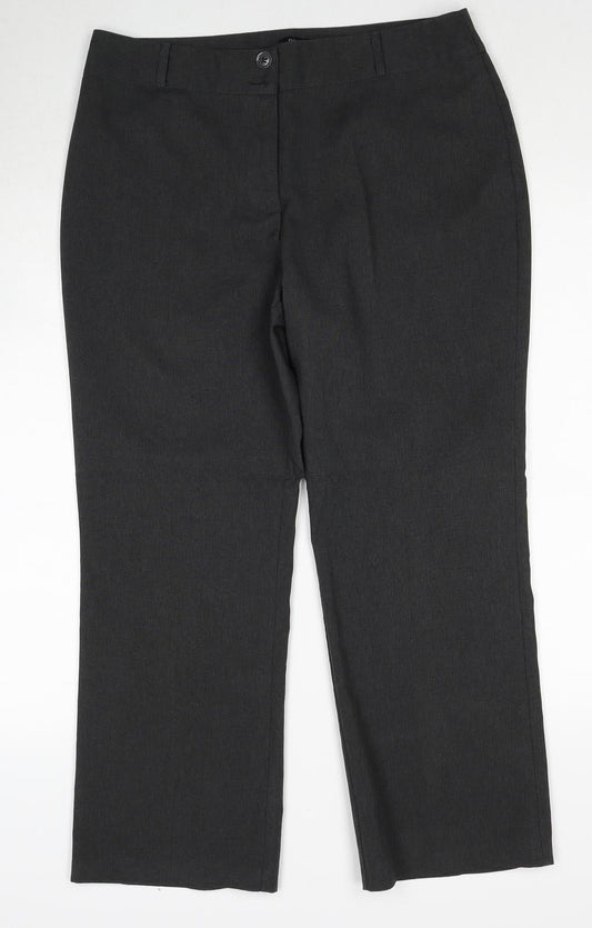 Womens UK Size 14 Papaya Regular Fit  Grey Trousers