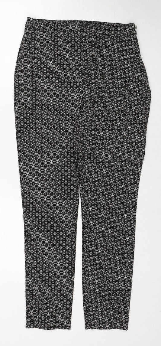 Womens UK Size 8 New Look Regular Fit  Black Trousers