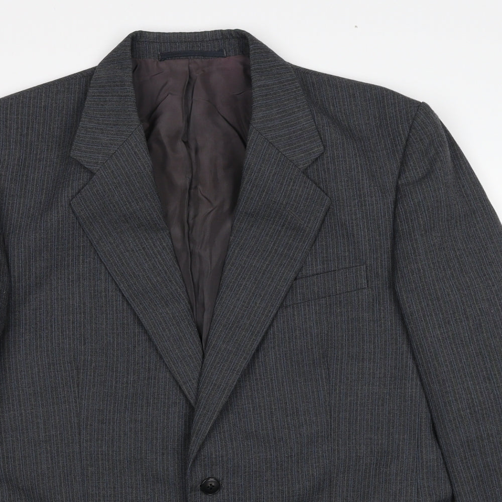 Mens UK Size 42 Preworn Regular Grey Suit Jacket