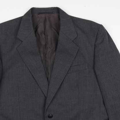 Mens UK Size 42 Preworn Regular Grey Suit Jacket