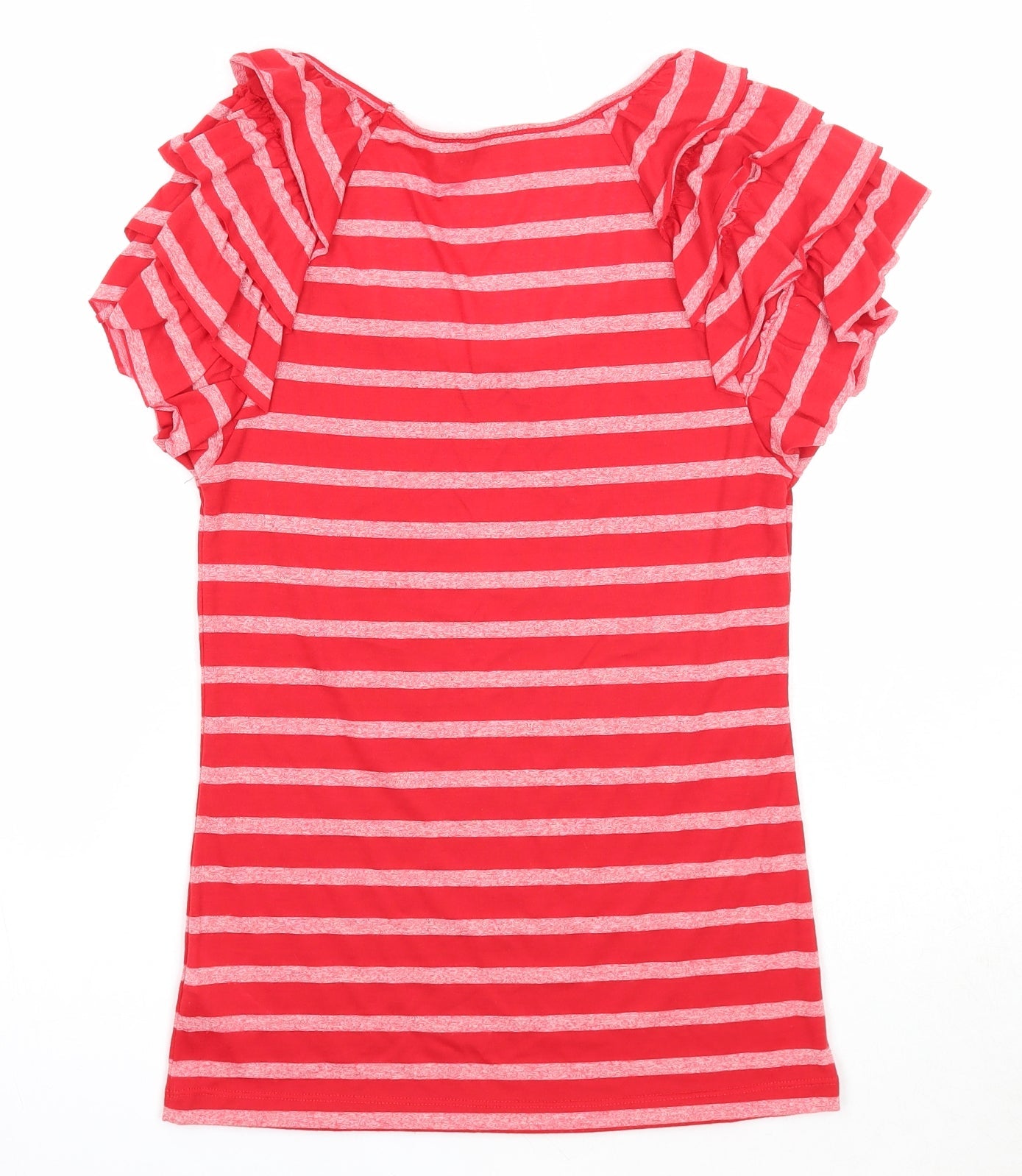 Womens UK Size 10 E-vie Red Basic T-Shirt