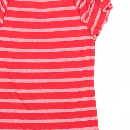 Womens UK Size 10 E-vie Red Basic T-Shirt