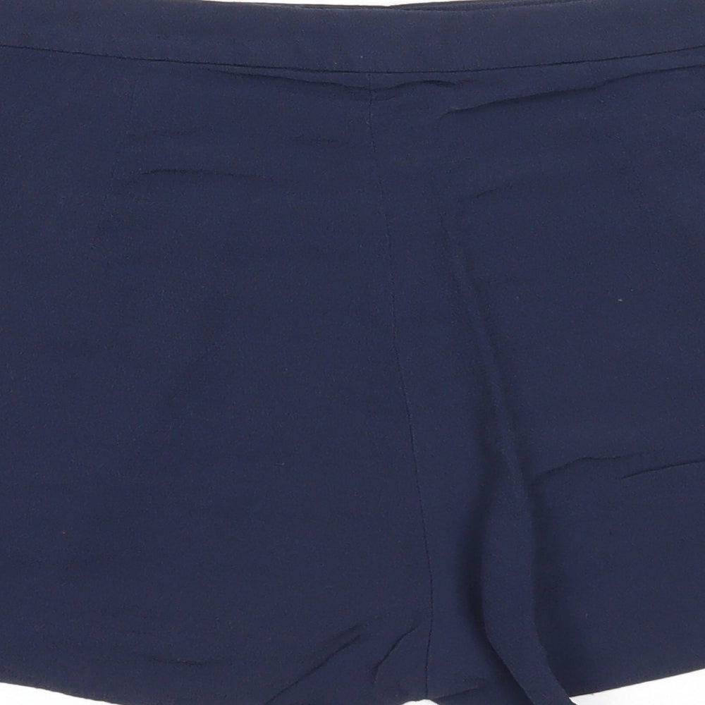 H&M Womens Blue Viscose Basic Shorts Size 10 Regular Pull On