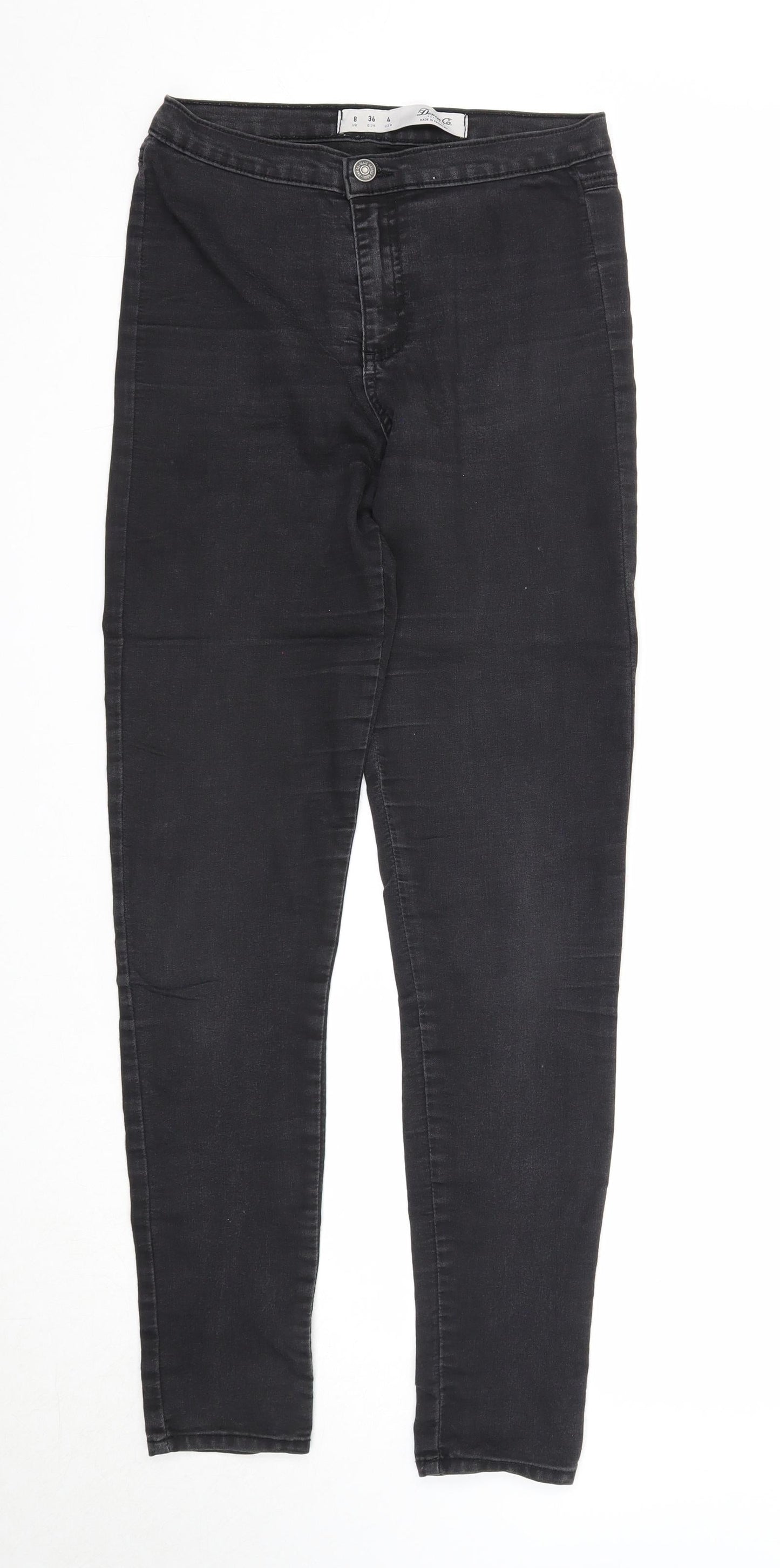 Denim & Co. Womens Black Cotton Skinny Jeans Size 8 Regular Zip