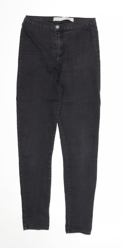 Denim & Co. Womens Black Cotton Skinny Jeans Size 8 Regular Zip