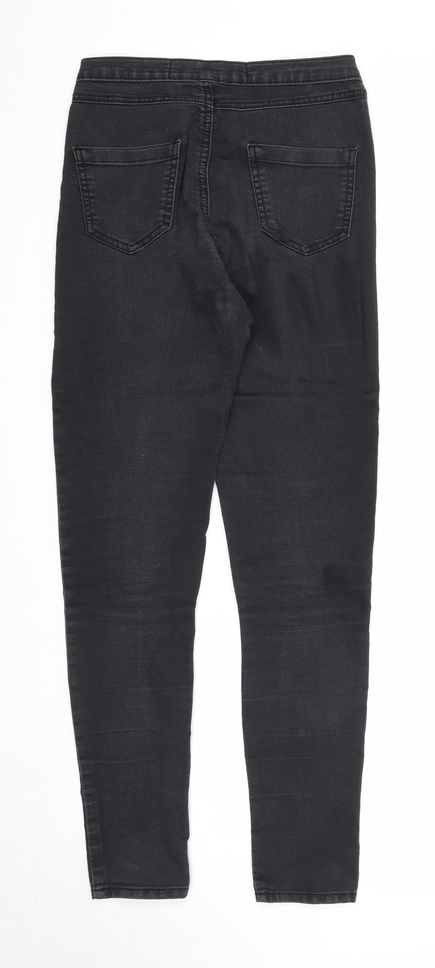 Denim & Co. Womens Black Cotton Skinny Jeans Size 8 Regular Zip