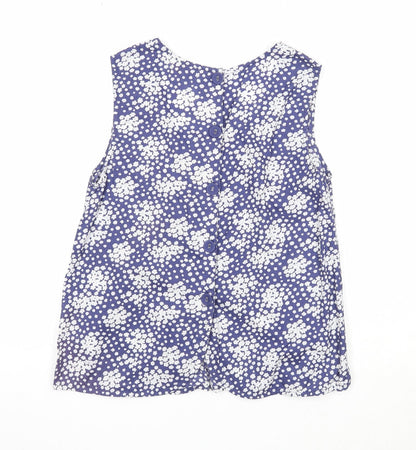 Womens UK Size 8 River Island Blue Basic Tank