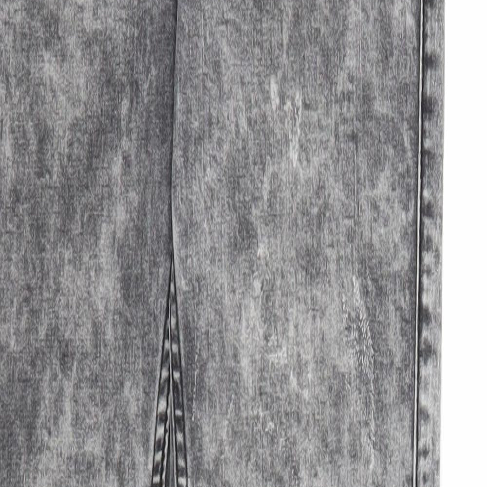 Denim & Co. Womens Grey Cotton Skinny Jeans Size 6 Regular Zip