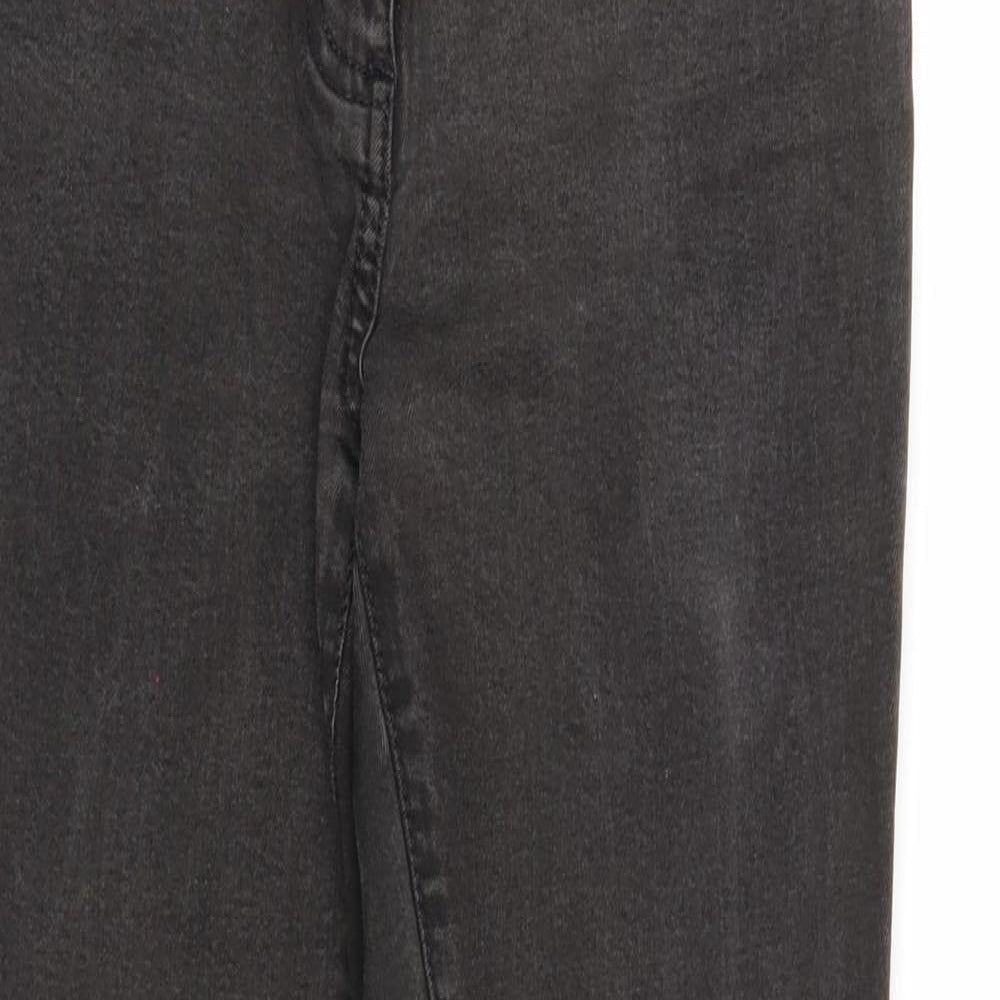 NEXT Womens Black Cotton Skinny Jeans Size 10 Regular Zip