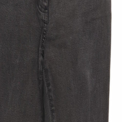 NEXT Womens Black Cotton Skinny Jeans Size 10 Regular Zip