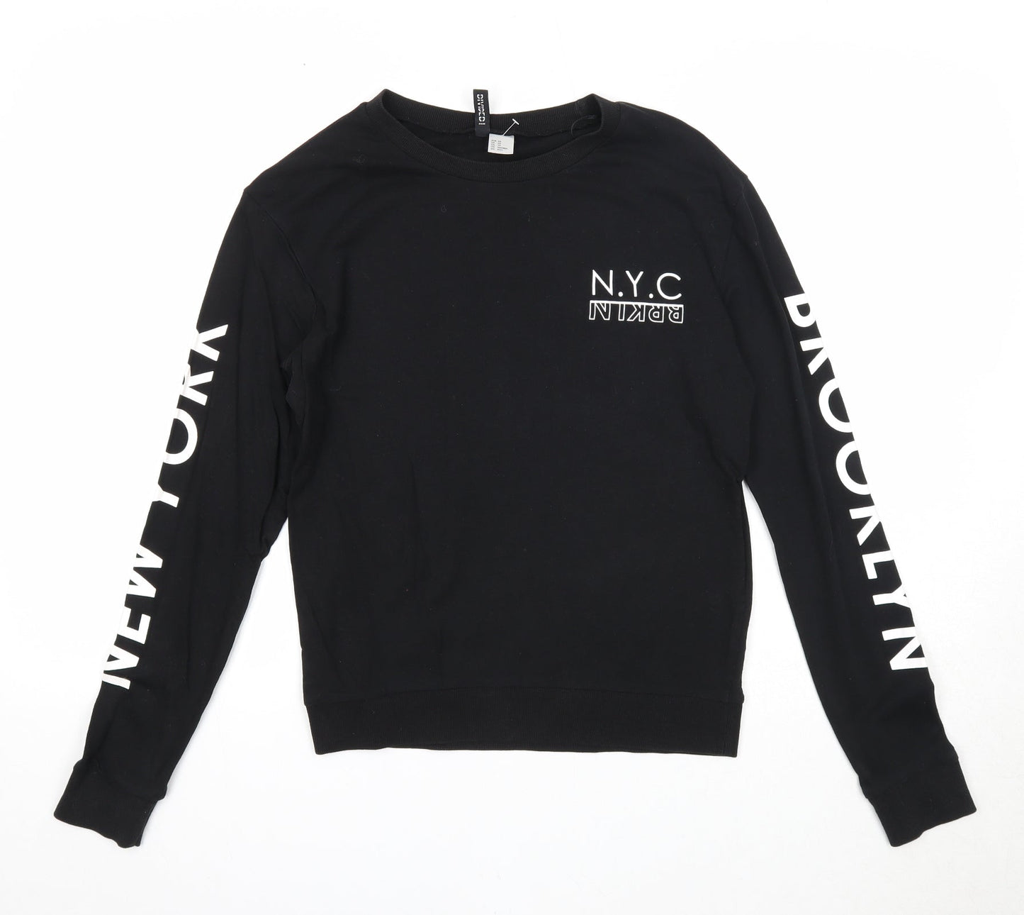 Divided Womens Black Cotton Pullover Sweatshirt Size XS Pullover - new York Brooklyn