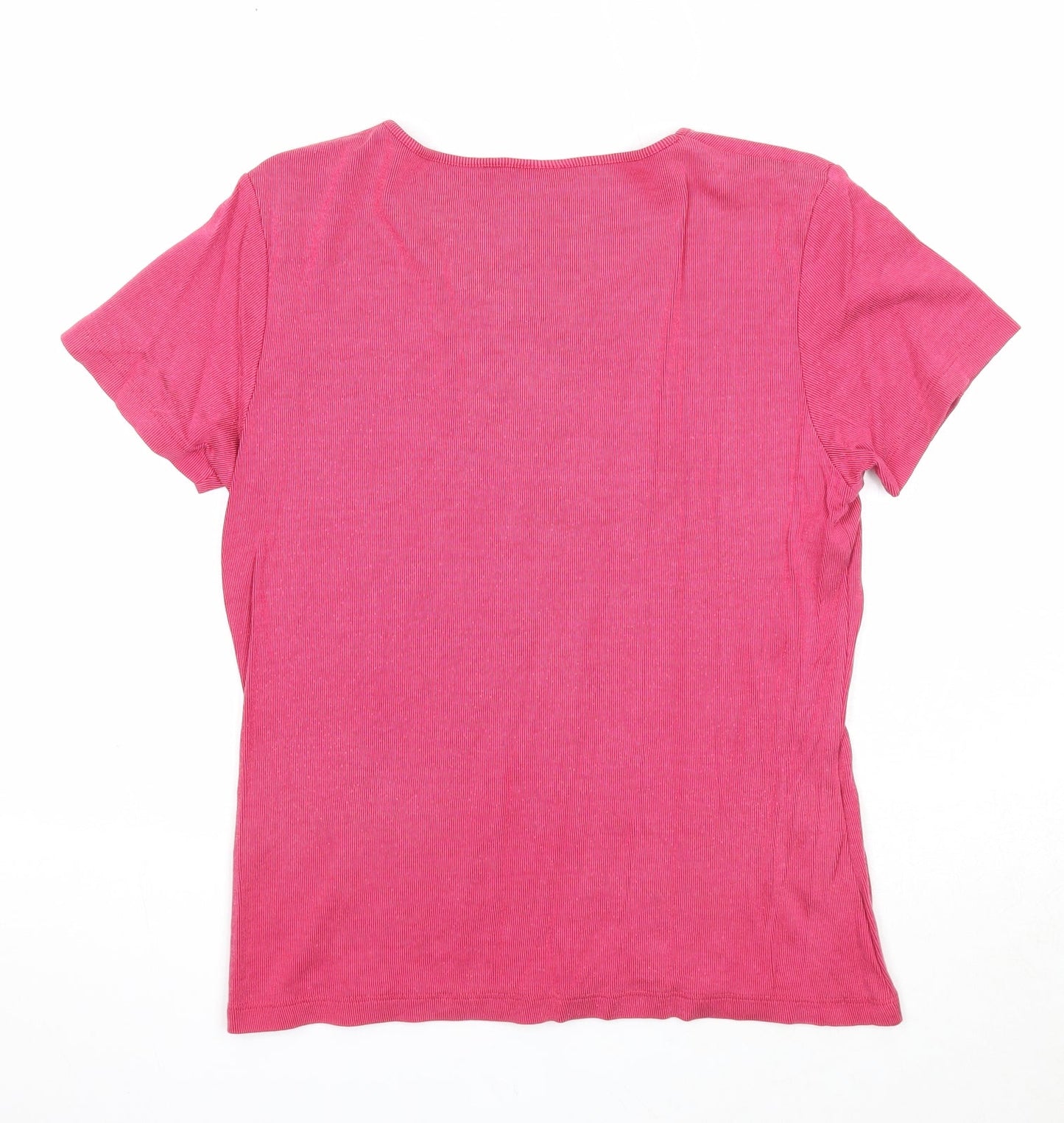 Womens UK Size M OPUS Pink Basic T-Shirt