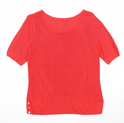 Womens UK Size 12 Marks and Spencer Red Pullover Jumper