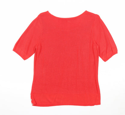 Womens UK Size 12 Marks and Spencer Red Pullover Jumper