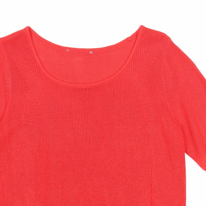 Womens UK Size 12 Marks and Spencer Red Pullover Jumper