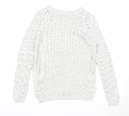 Womens UK Size S Papaya Ivory Pullover Jumper