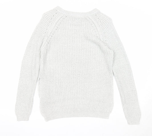 Womens UK Size S Papaya Ivory Pullover Jumper
